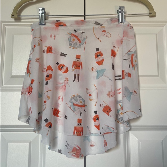 Danse de Paris Ballet Sweet White Skirt with Nutcracker Print - Picture 2 of 6